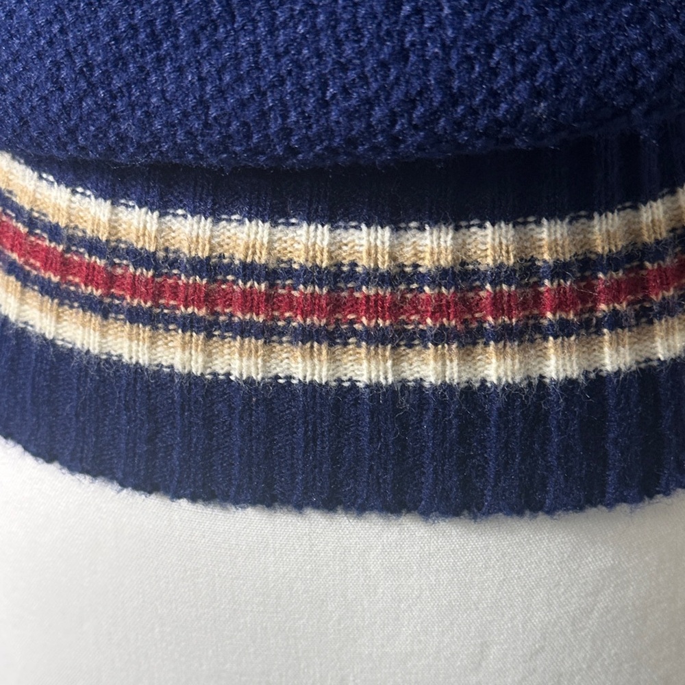 Pandora Vintage Navy Sweater with Red and White Stripes - Picture 6 of 13